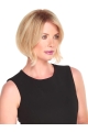 10" Chin Length Sleek Blonde Straight Bob Wigs