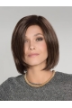 Monofilament Brown Synthetic 12" Chin Length Bob Cut Wigs