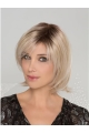 Blonde Synthetic Bobs Straight Chin Length Sleek Lace Front Wigs