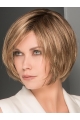 Straight 10" Chin Length Brown Bob Hand Tied Synthetic Wigs