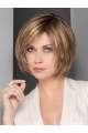 Straight 10" Chin Length Brown Bob Hand Tied Synthetic Wigs