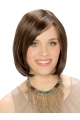 Suitable 10" Chin Length Straight Brown Bob Wigs