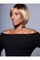 Fabulous Chin Length Straight Blonde Bobs African American Wigs