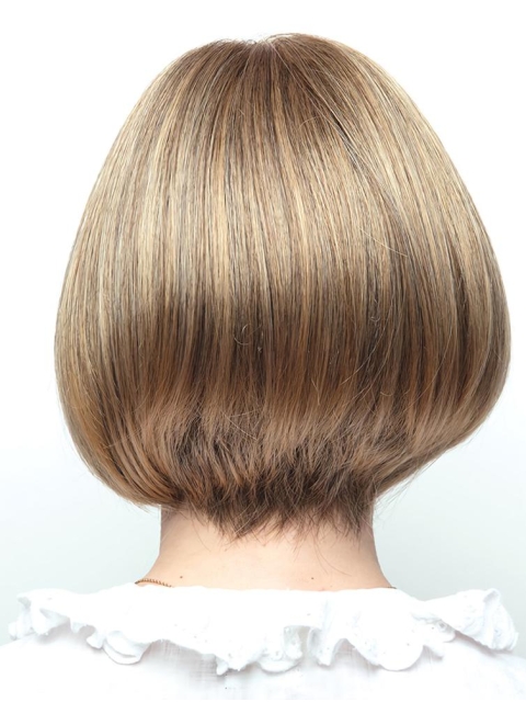 10" Chin Length Blonde Straight Designed Bob Wigs