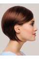 Soft 10" Chin Length Straight Brown Bob Wigs