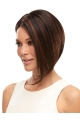 Chin Length Brown Without Bangs Synthetic Wigs