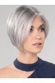 Straight Chin Length 10" Monofilament Convenient Grey Wigs