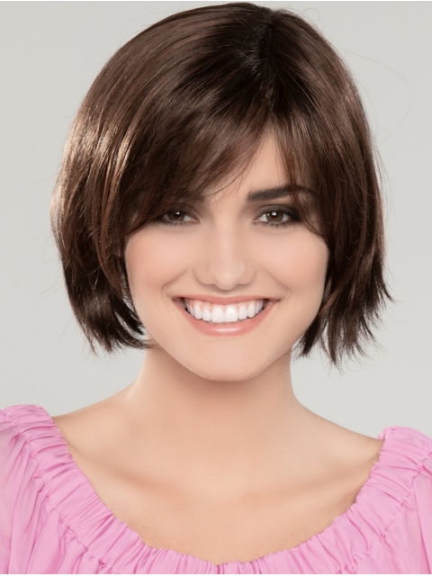 10" Chin Length Brown Straight Bob Wigs