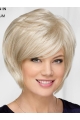 10" Chin Length Platinum Blonde Straight Top Bob Wigs