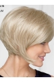 10" Chin Length Platinum Blonde Straight Top Bob Wigs