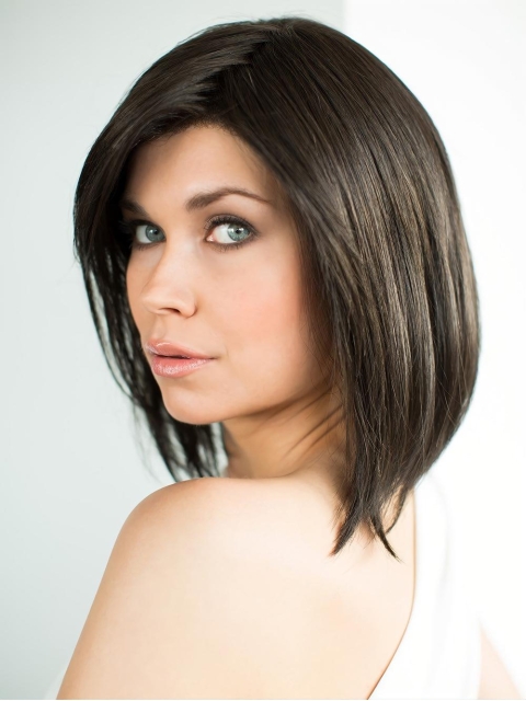 Brown 10" Straight Chin Length Bob Wigs