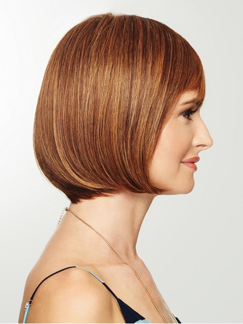 Copper 10" Straight Cropped Bob Wigs