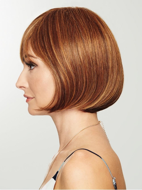 Copper 10" Straight Cropped Bob Wigs