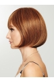 Copper 10" Straight Cropped Bob Wigs