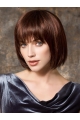 Brown 10" Straight Cropped Bob Wigs