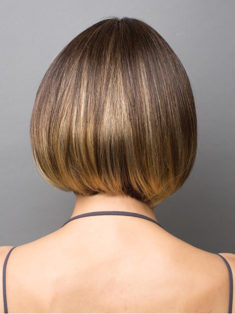 Straight Monofilament Brown Bob Best Synthetic Wigs Online