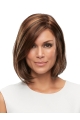 Chin Length Straight Without Bangs 100% Hand-Tied Real Looking Synthetic Wigs