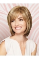 Chin Length Blonde With Bangs Synthetic Wig That Look Real