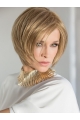 Chin Length Straight Blonde Layered 100% Hand Tied Synthetic Wigs