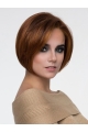 Straight Cropped Auburn Synthetic Bob Synthetic Wigs