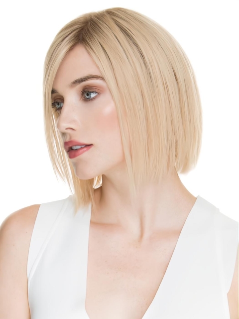 Top Straight 10" Blonde Chin Length Human Hair Wigs