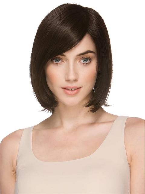 Popular Blonde Chin Length Petite Monofilament Wigs