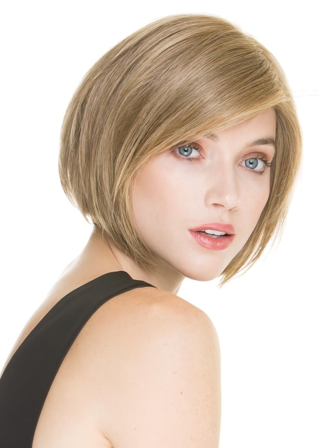 10" Straight Stylish Blonde Chin Length Human Hair Wigs