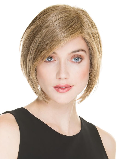 10" Straight Stylish Blonde Chin Length Human Hair Wigs