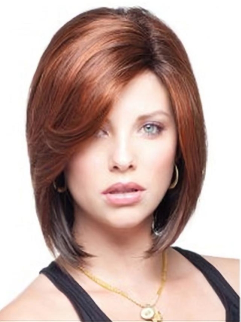 Shining Blonde Straight Chin Length Human Hair Wigs