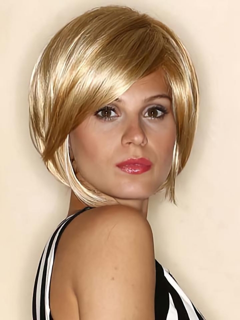 10" Straight Blonde Bobs Short Wigs