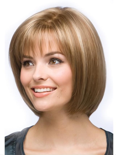 Easy Blonde Straight Chin Length Wigs