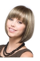 Traditiona Brown Straight Chin Length Synthetic Wigs