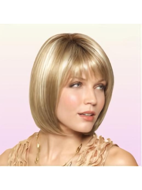 Great Monofilament Straight Chin Length Lace Wigs