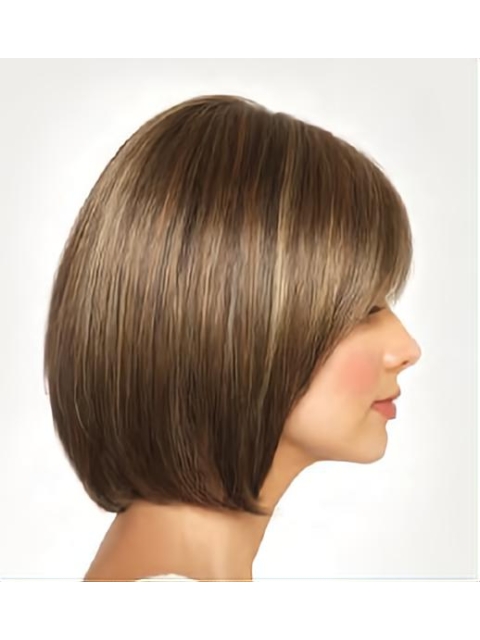 Great Monofilament Straight Chin Length Lace Wigs