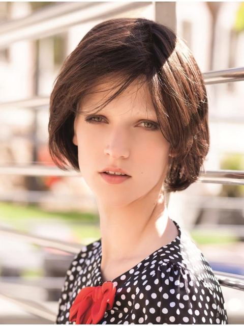 8" Straight Modern Synthetic Bob Wigs