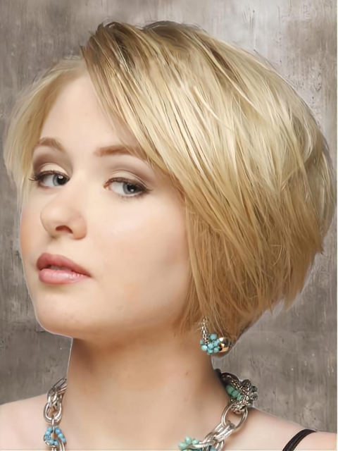 Soft Blonde Straight Chin Length Lace Front Wigs