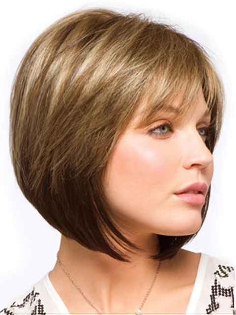 Brown Amazing Straight Synthetic Medium Wigs