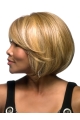 Durable Blonde Straight Chin Length Lace Front Wigs