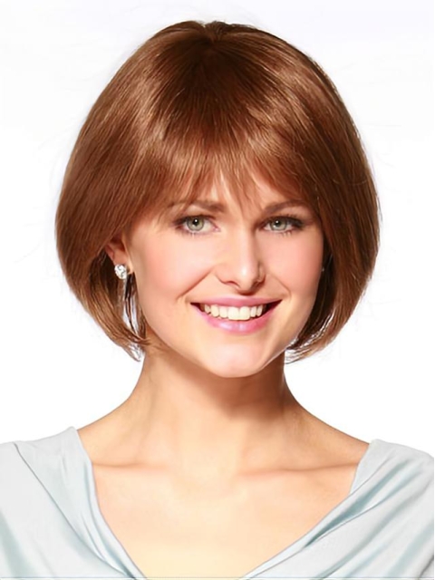 Gorgeous Monofilament Straight Chin Length Wigs