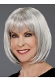 Grey Lady Chin Length Bobs Capless Wigs