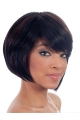 Polite Black Straight Chin Length African American Wigs