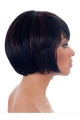 Polite Black Straight Chin Length African American Wigs