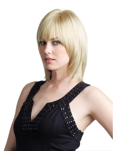 Auburn Straight Chin Length Synthetic Wigs