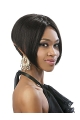 Traditiona Black Straight Chin Length Lace Wigs