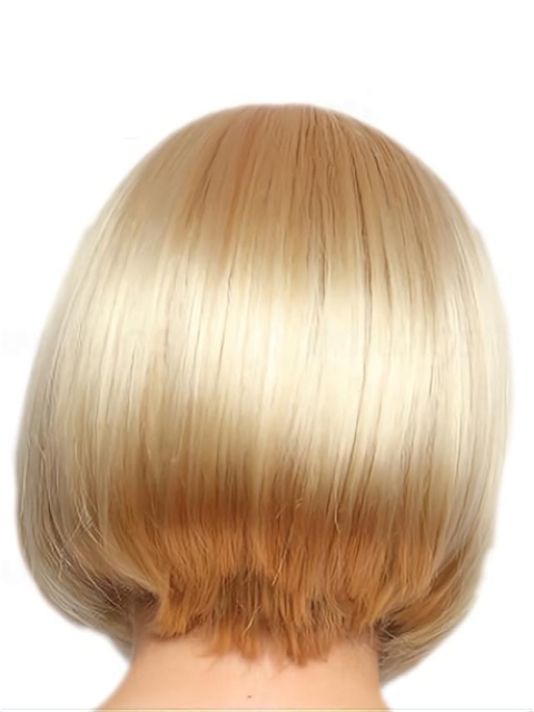 Bobs Suitable Blonde Straight Medium Wigs