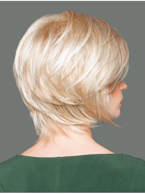 Gentle Blonde Straight Chin Length Bob Wigs