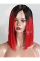 Bobs Chin Length Straight Ombre Full Lace Wigs