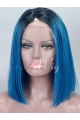 Chin Length Straight Full Lace Wigs Ombre Wigs 14" 