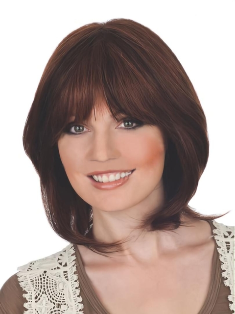 Nice Auburn Lace Front Chin Length Wigs