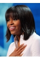 Capless Straight Michelle Obama Wigs First Lady Human Hair